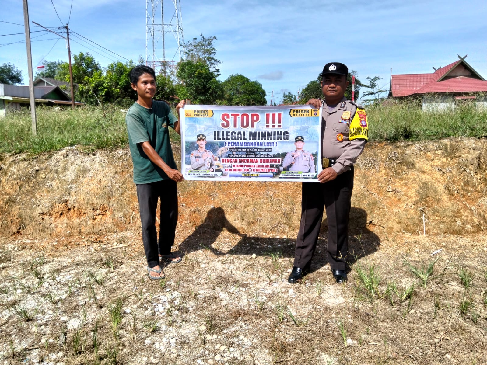 Sosialisasi ilegal Mining Personel Polsek Marikit Sambangi Warga…