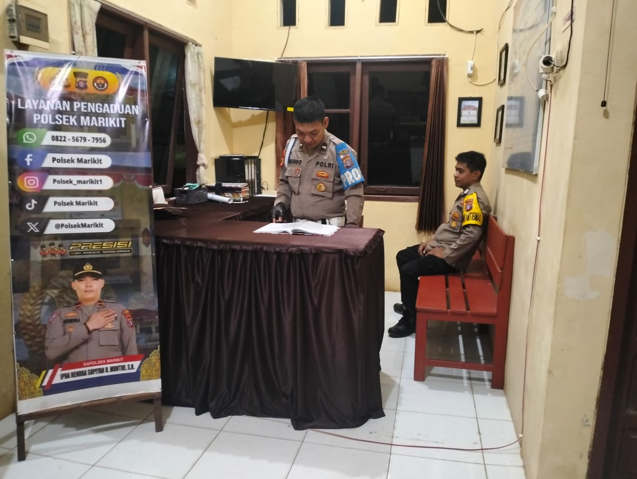 Tingkatkan keamanan Mako, Anggota Polsek Marikit Antisipasi gangguan Keamanan Mako.