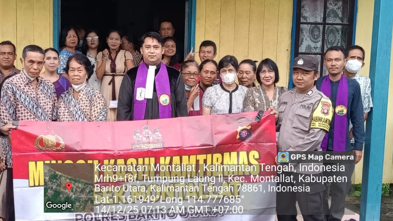 *Polsek Montallat Melaksanakan Pengamanan Gereja Ibadah Minggu Umat Nasrani Diwilkum Montallat
