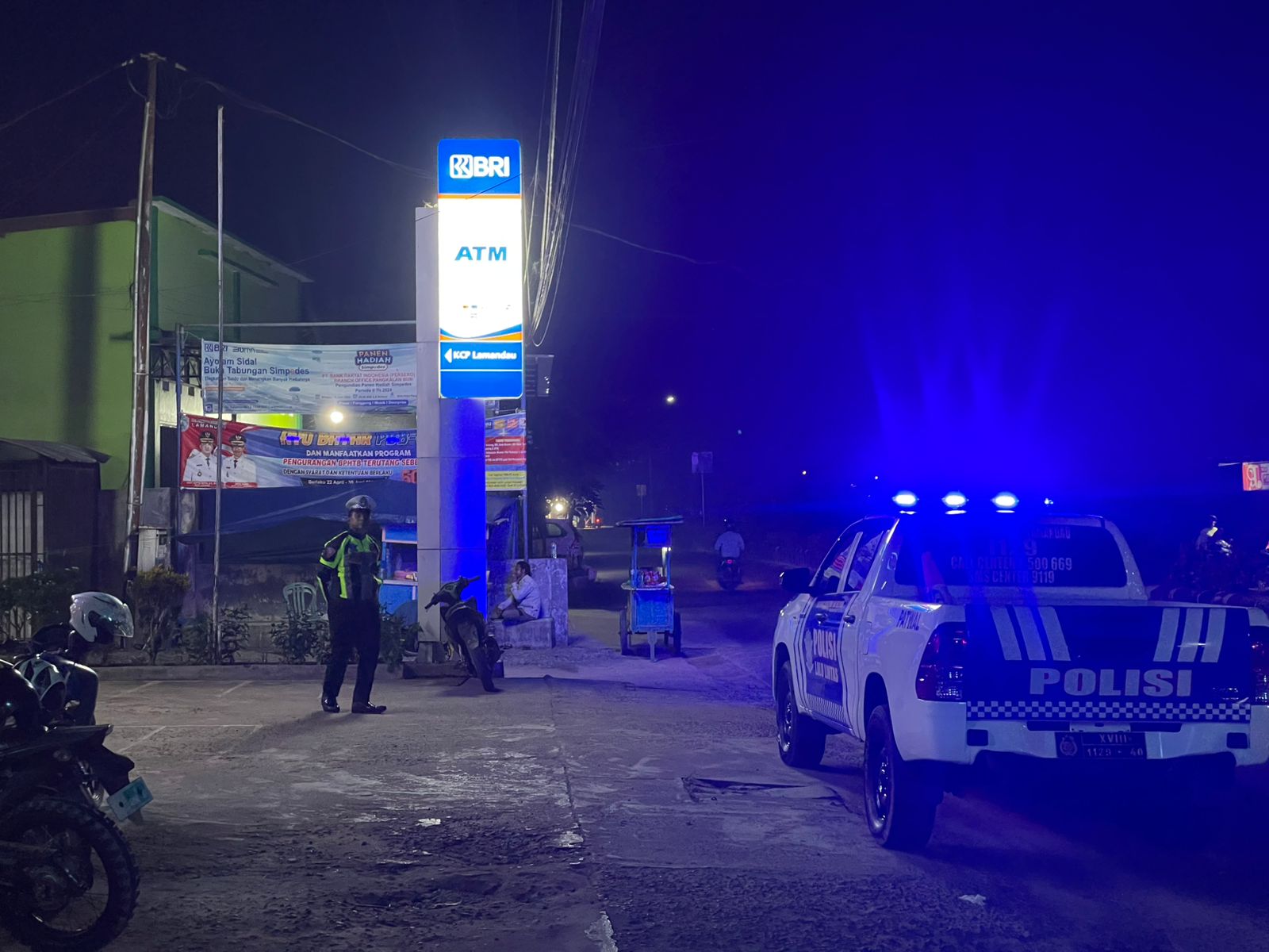 Sat Lantas Polres Lamandau Gelar Patroli Malam di Objek Vital Demi Ciptakan Kamtibmas Kondusif