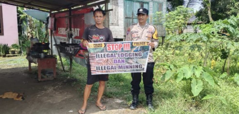 ‎Polsek Tws Garing dan Pulau Malan rutin sosialisasi larangan ilegal Logging dan Meaning.