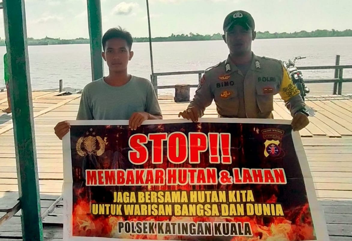 Upaya Pencegahan Karhutla, Bhabinkamtibmas Rutin Himbau Masyarakat tentang Bahaya Karhutla