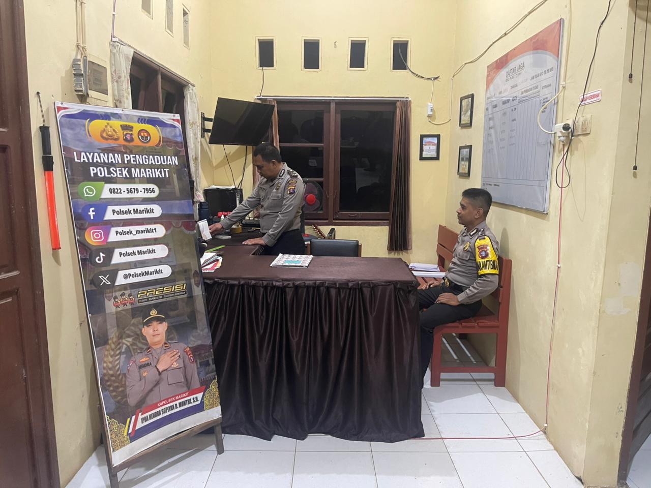 Tingkatkan keamanan Mako, Anggota Polsek Marikit Antisipasi gangguan Keamanan Mako.