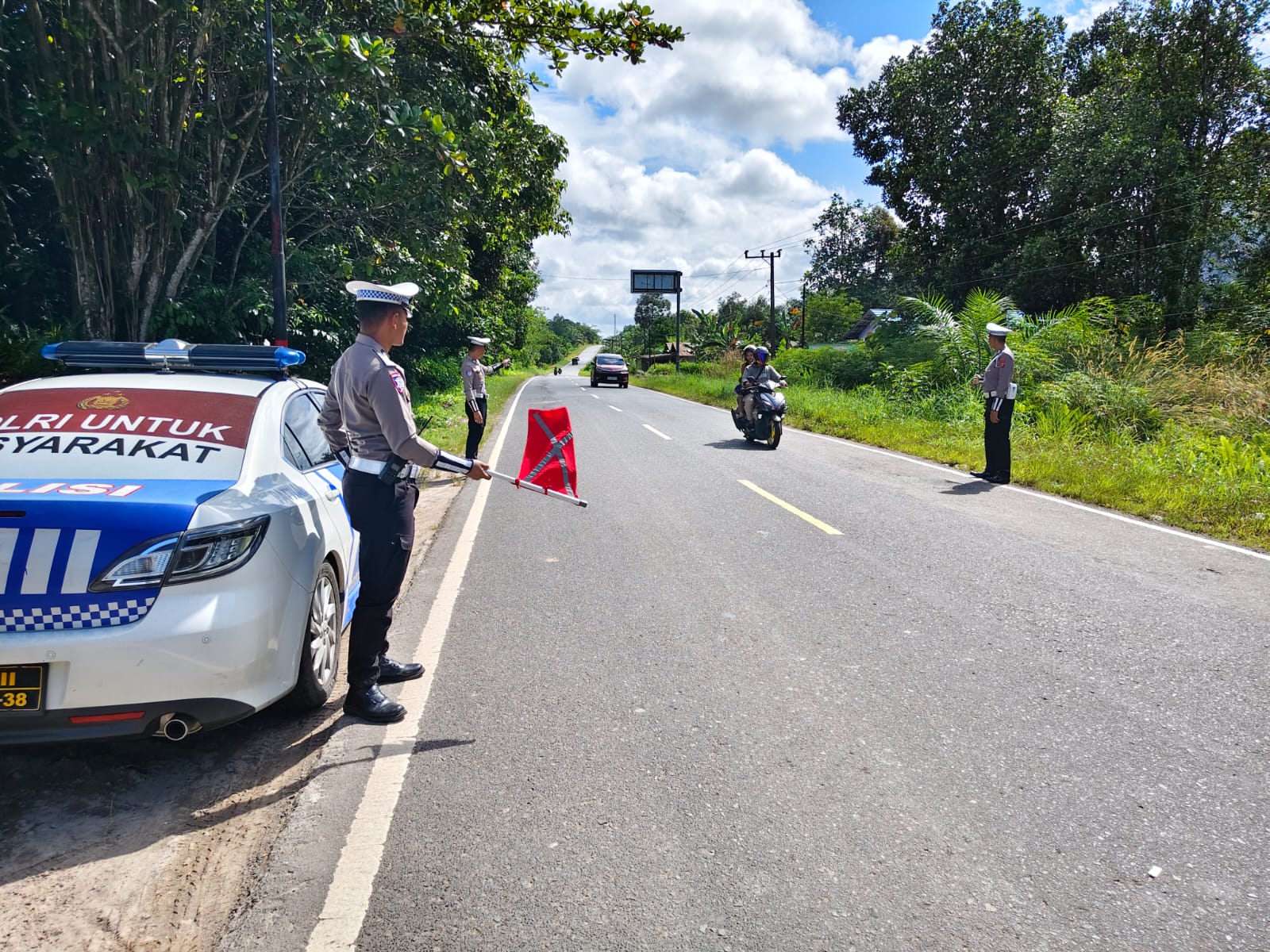 Antisipasi Laka Lantas, Satlantas Polres Katingan laksanakan patroli ke titik-titik lokasi rawan laka lantas.