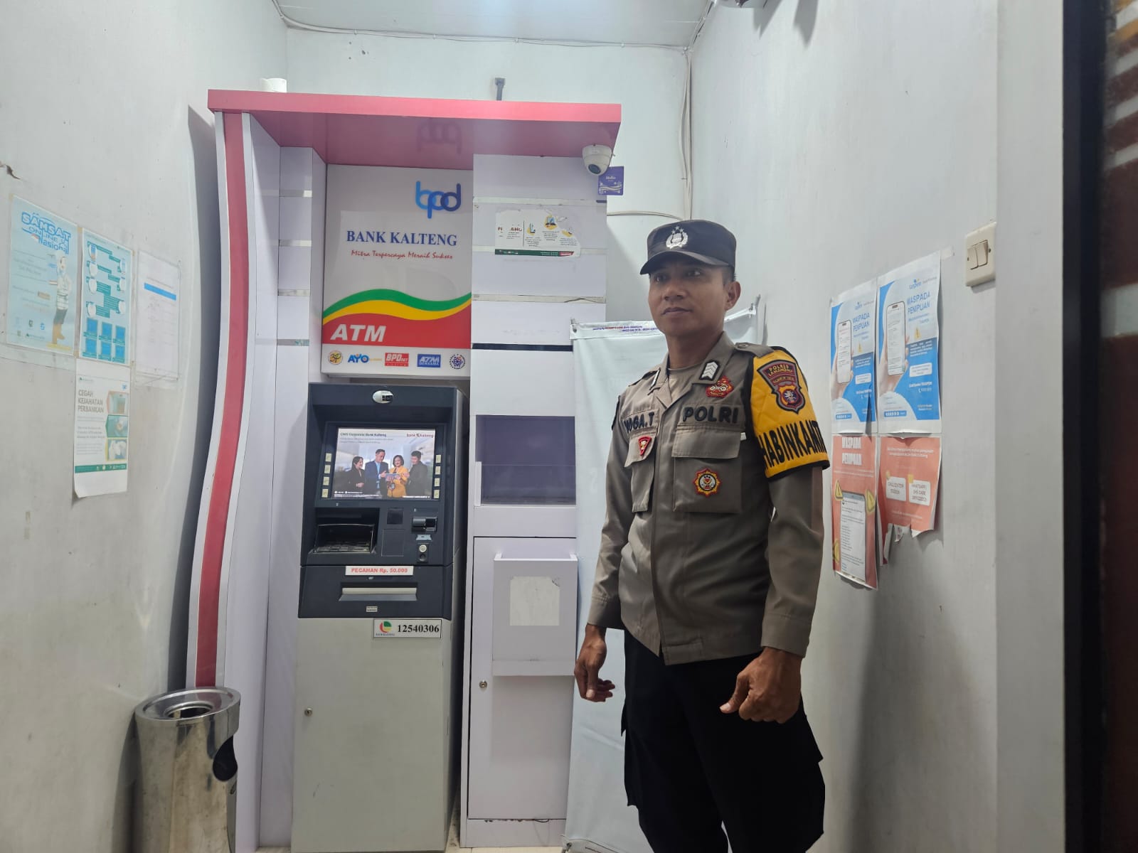 Piket Polsek Patroli ke Perbankan Atm