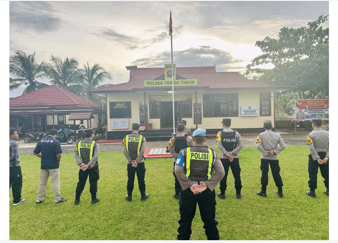 Polsek Teweh Timur Gelar Apel Siaga Pengamanan Gereja dan Ibadah Tutup Tahun