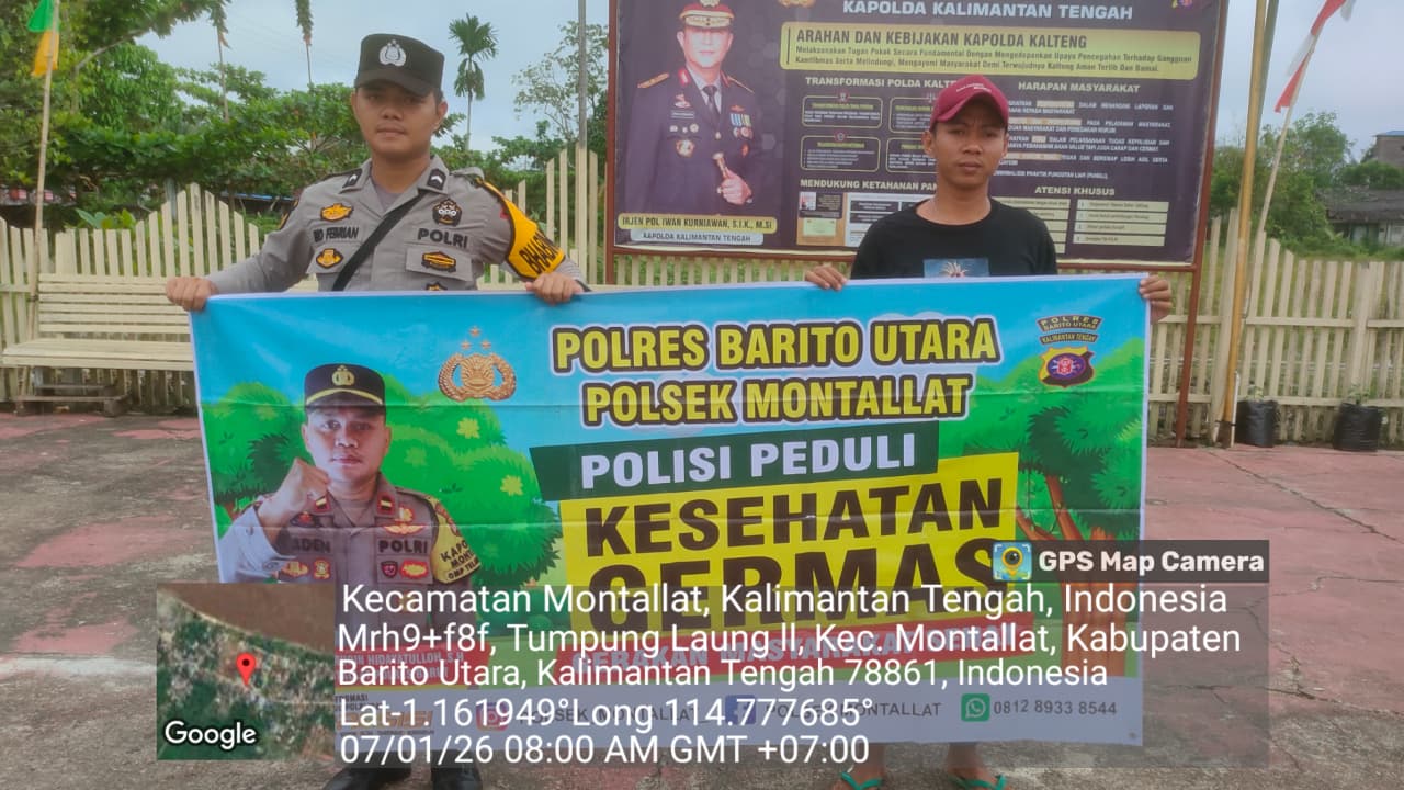 *Polsek Montallat Sampaikan Pola Hidup Sehat Kepada Warga, Polsek Montallat Sosialisasikan Germas ke Masyarakat.*