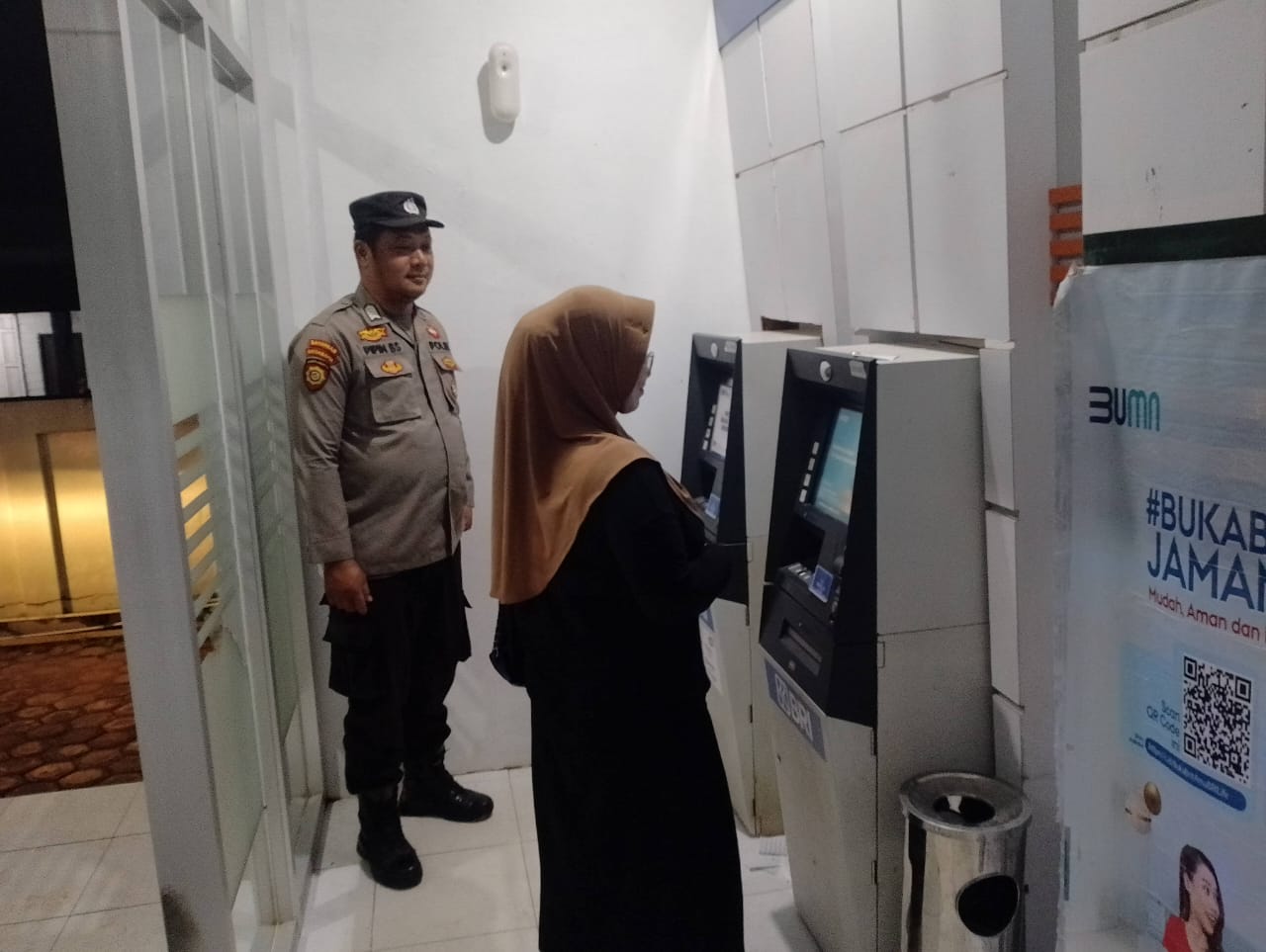 Piket Malam Polsek Bulik Patroli ke Perbankan (ATM) diwilkum Polsek Bulik