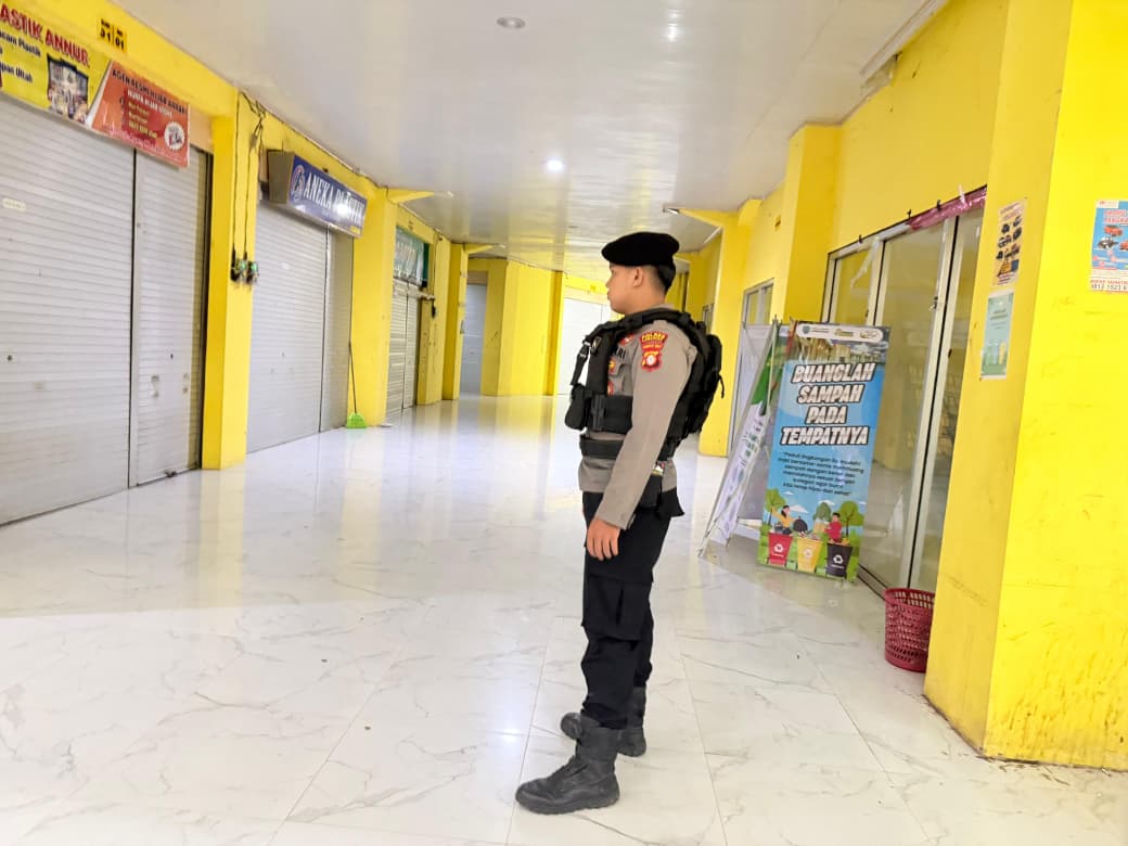 Satuan Samapta Patroli di Pasar Wilayah Hukum Polres Lamandau