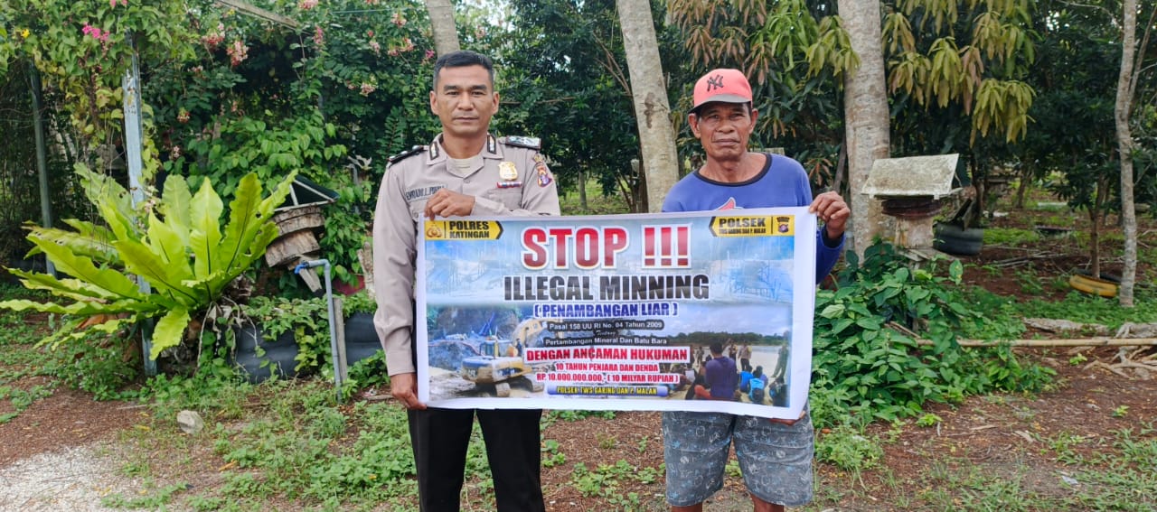 ‎Polsek Tws Garing dan Pulau Malan rutin sosialisasi larangan ilegal Logging dan Meaning.