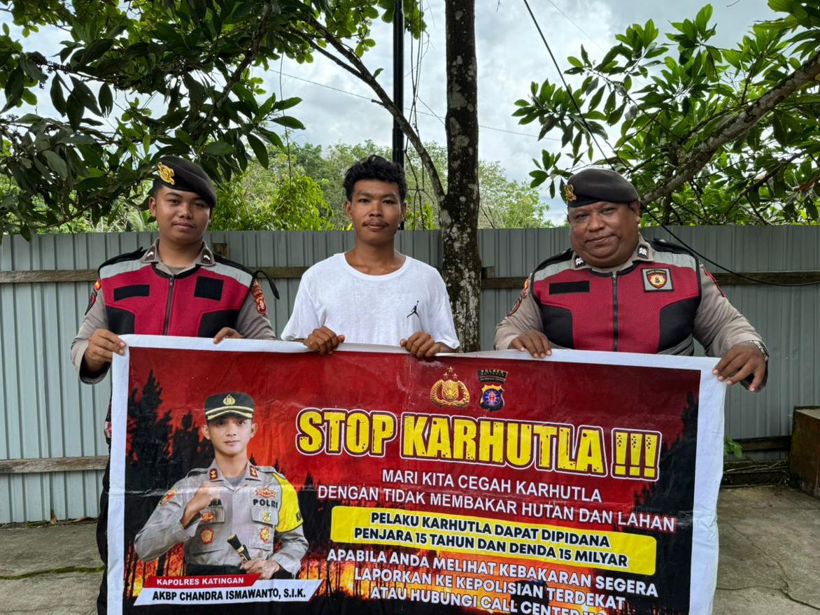 _Patroli Sosialisasi Karhutla, Sat Samapta Polres Katingan Lakukan Pengawasan_