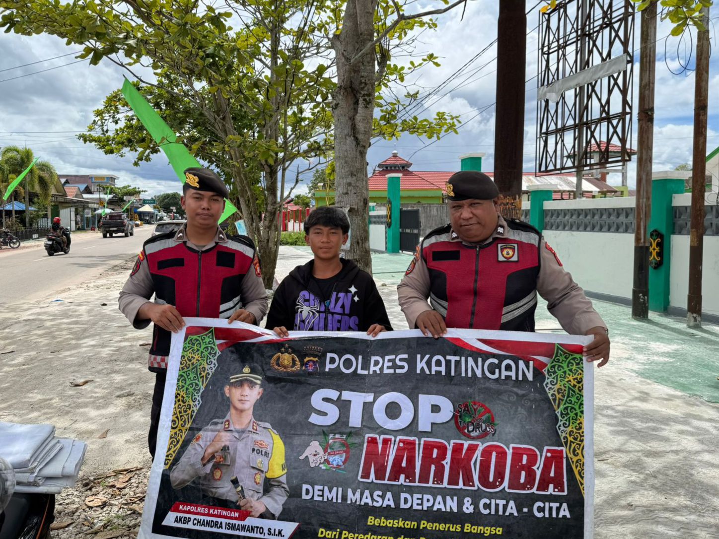 _Patroli Pencegahan Narkotika, Sat Samapta Polres Katingan Gencar Lakukan Sosialisasi_