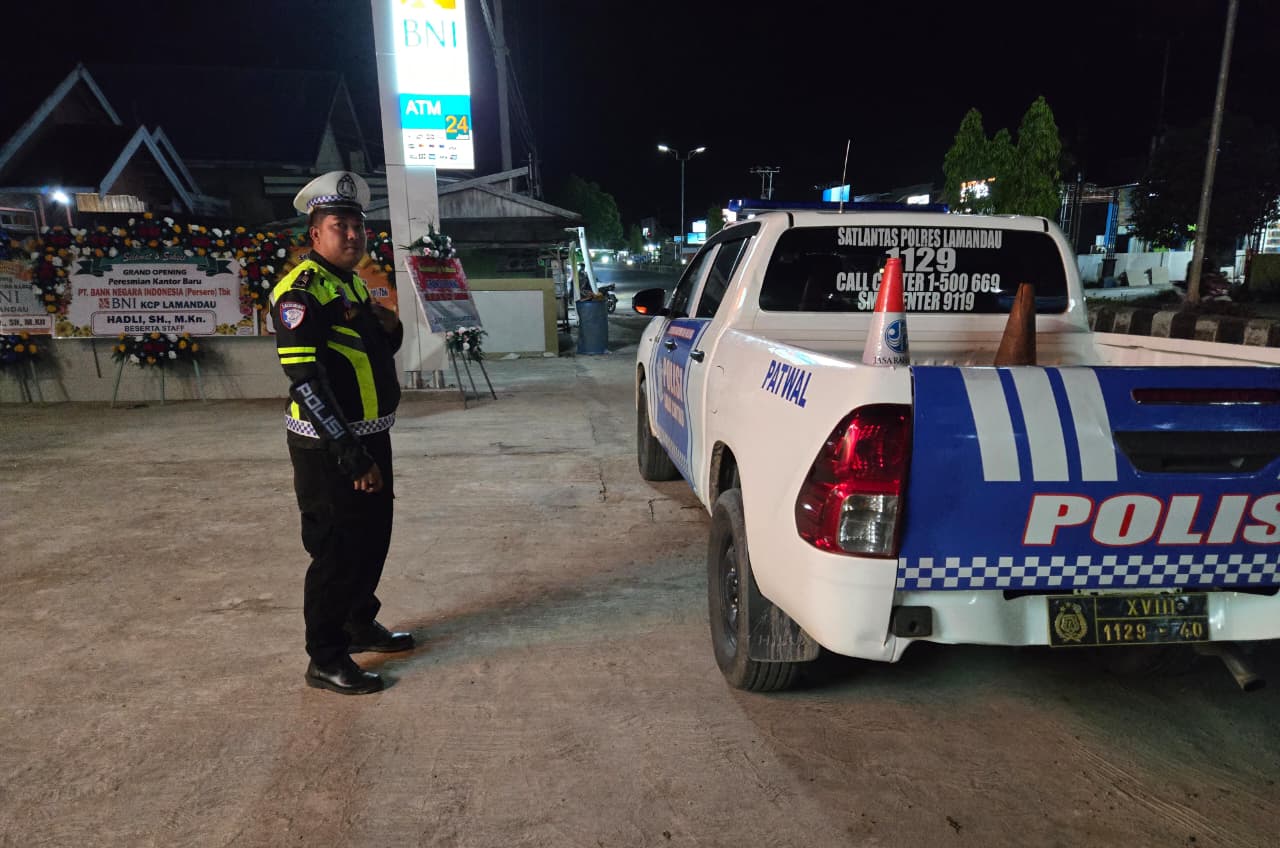 Patroli Blue Light Polres Lamandau, Upaya Cegah Gangguan Kamtibmas