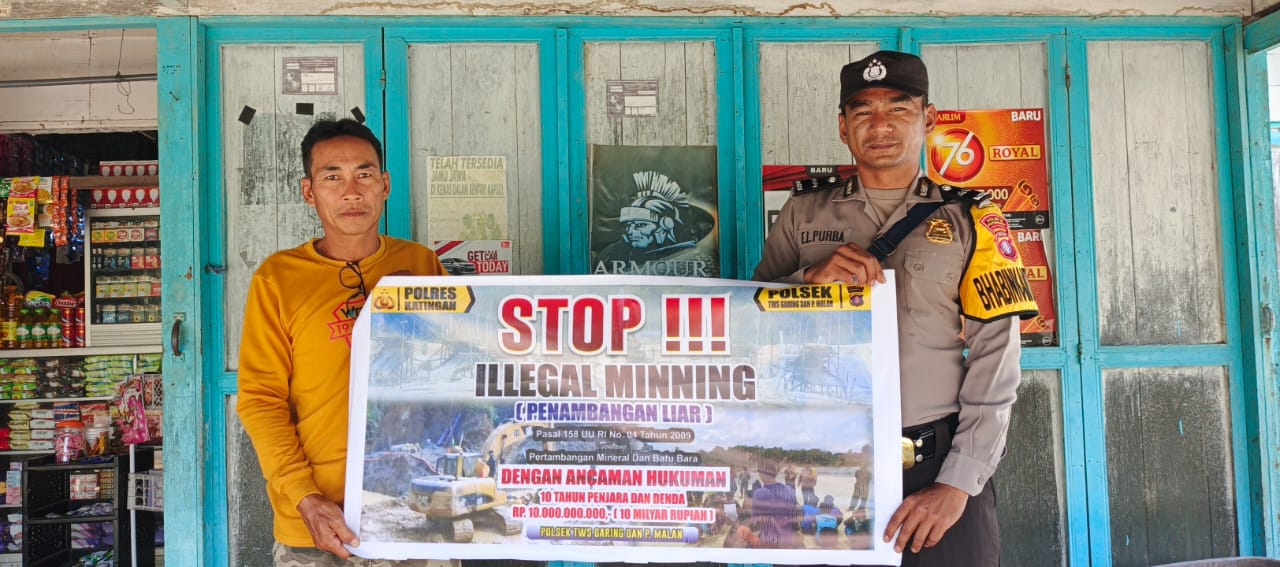 ‎Polsek Tws Garing dan Pulau Malan rutin sosialisasi larangan ilegal Meaning.