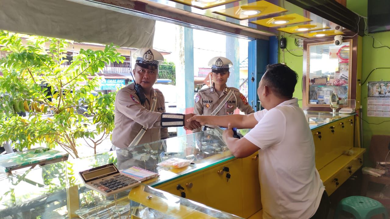 Satlantas Polres Katingan cek dan kontrol rutin Objek Vital Tiap harinya.