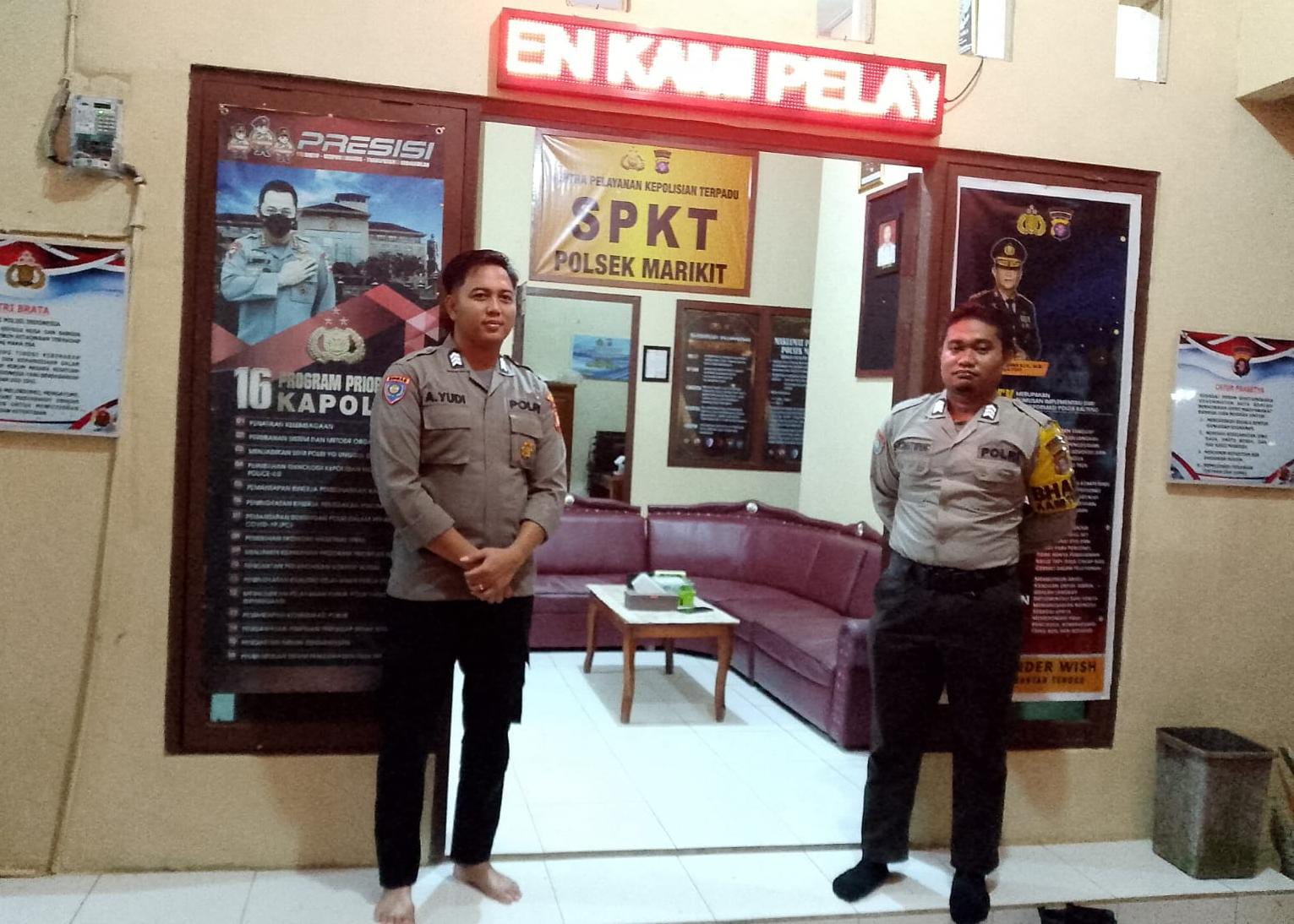 Tingkatkan Keamanan dan Pelayanan Markas Komando (Mako), Pers Polsek Marikit Laksanakan Stand By.