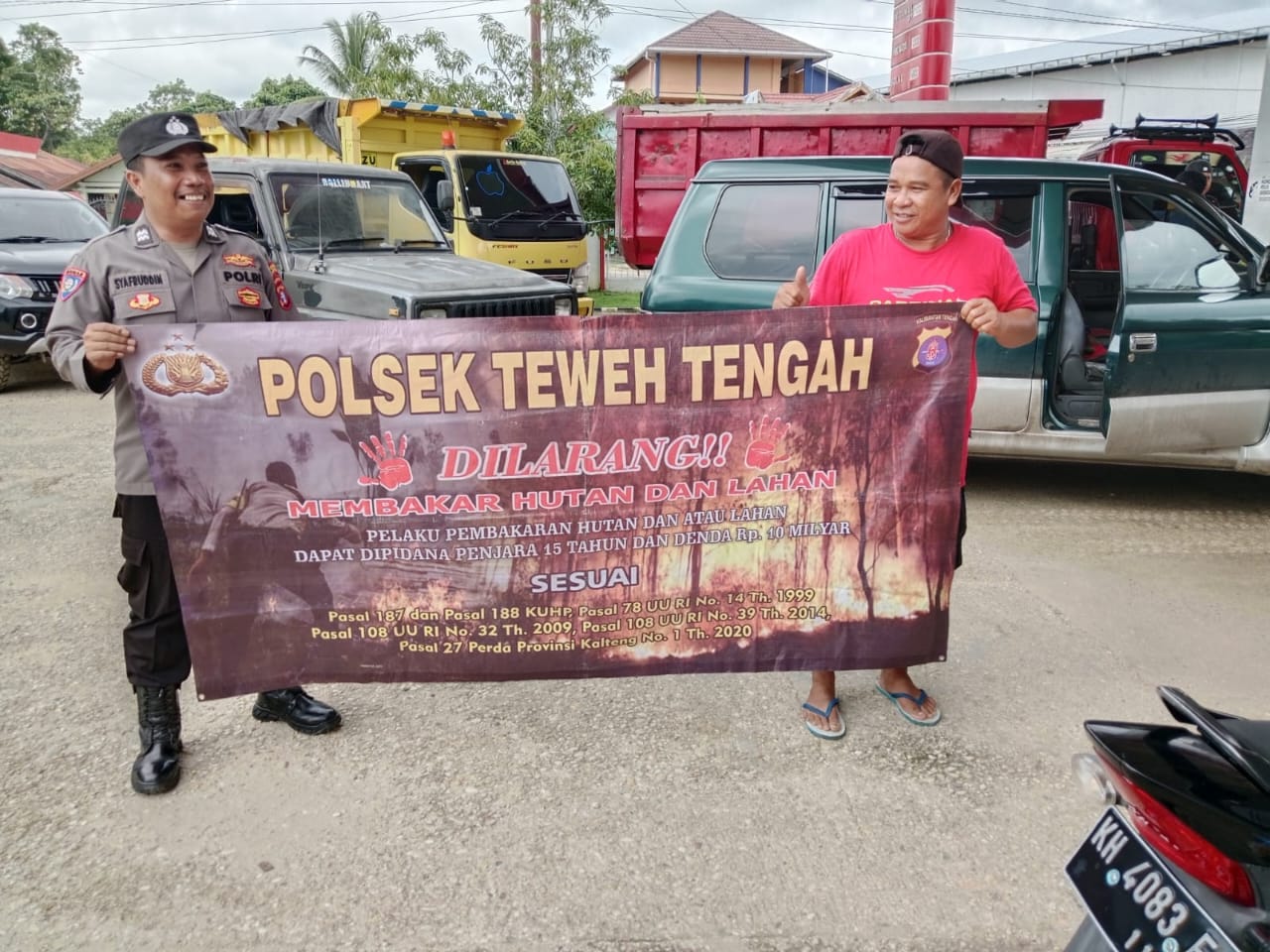 Berikan Pemahaman Kepada Masyarakat Mengenai Bahaya Membakar Hutan, Polsek Teweh Tengah Sosialisasikan Tentang Bahaya Karhutla