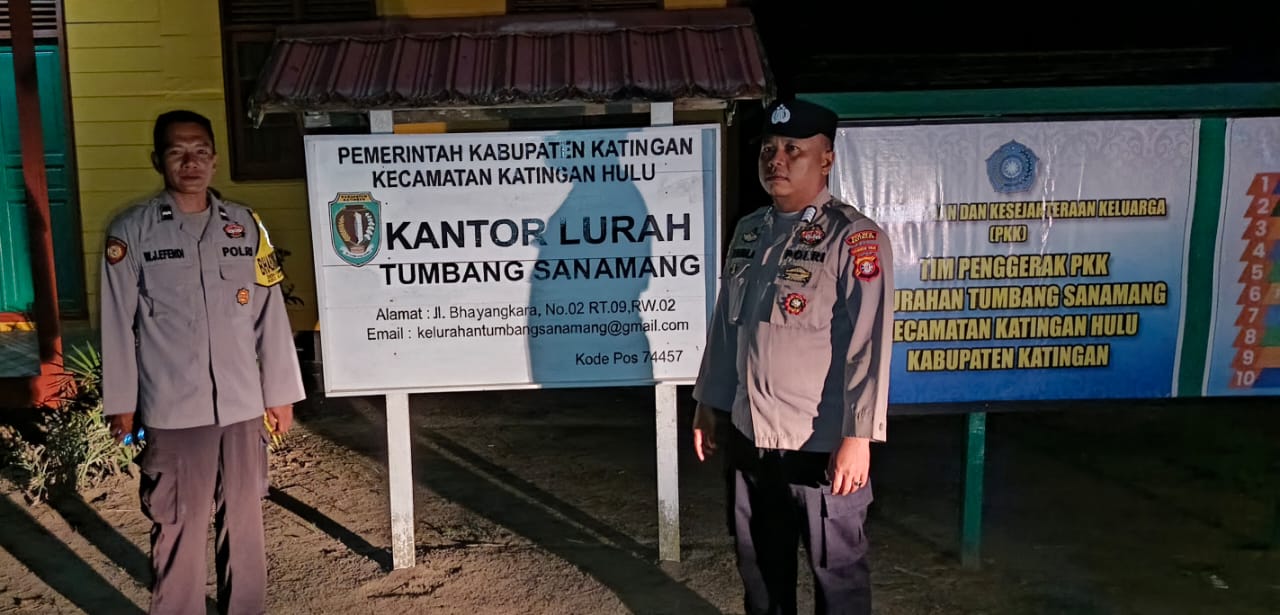 Polsek Marikit Gelar Patroli malam di Wilayah Kec. Marikit, Kab. Katingan.