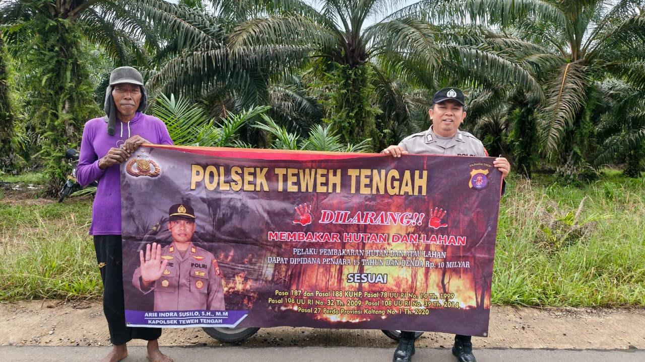Himbau Tentang Bahaya Membakar Hutan, Polsek Teweh Tengah Sampaikan Stop Karhutla kepada Warga