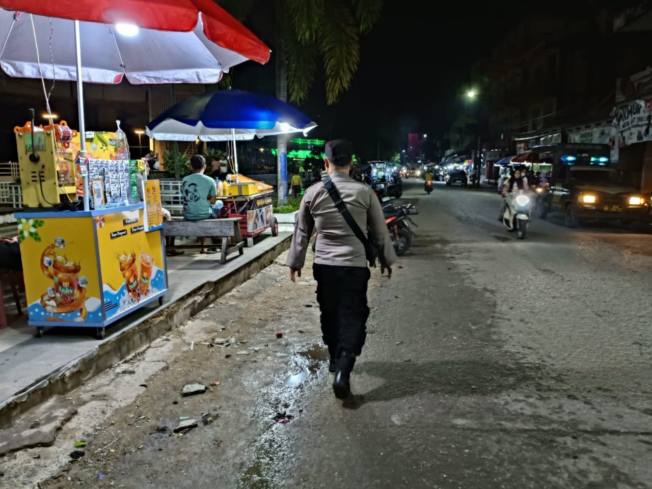 Antisipasi Tindak Kriminalitas, Polsek Teweh Tengah Laksanakan Patroli Malam