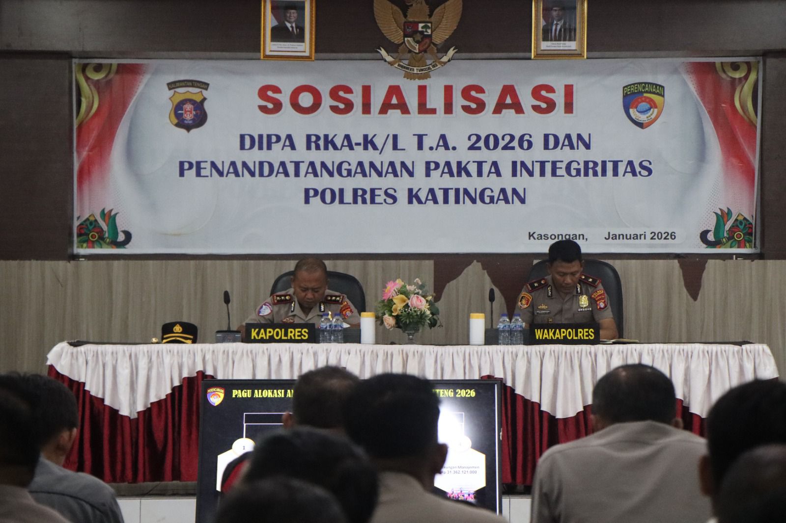 Polres Katingan Gelar Sosialisasi DIPA dan Penandatanganan Pakta Integritas
