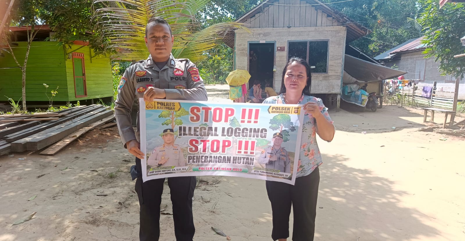 Upaya Pencegahan Penebangan Hutan secara Liar (Ilegal Logging), Bhabinkamtibmas sosialisasi kepada masyarakat.