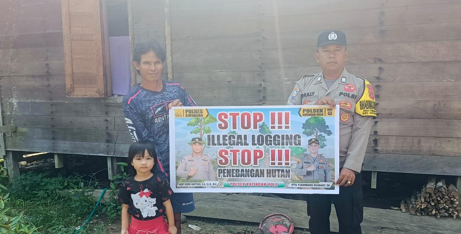 Upaya Pencegahan Penebangan Hutan secara Liar (Ilegal Logging), Bhabinkamtibmas sosialisasi kepada masyarakat.