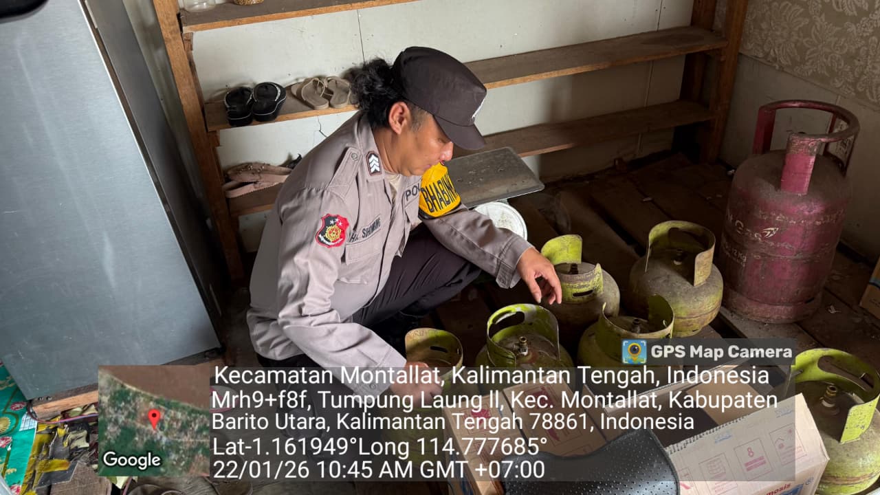 **Polsek Montallat Laksanakan Pengecekan Gas LPG Untuk Pantau Stok Dan Harga Di Pasaran**