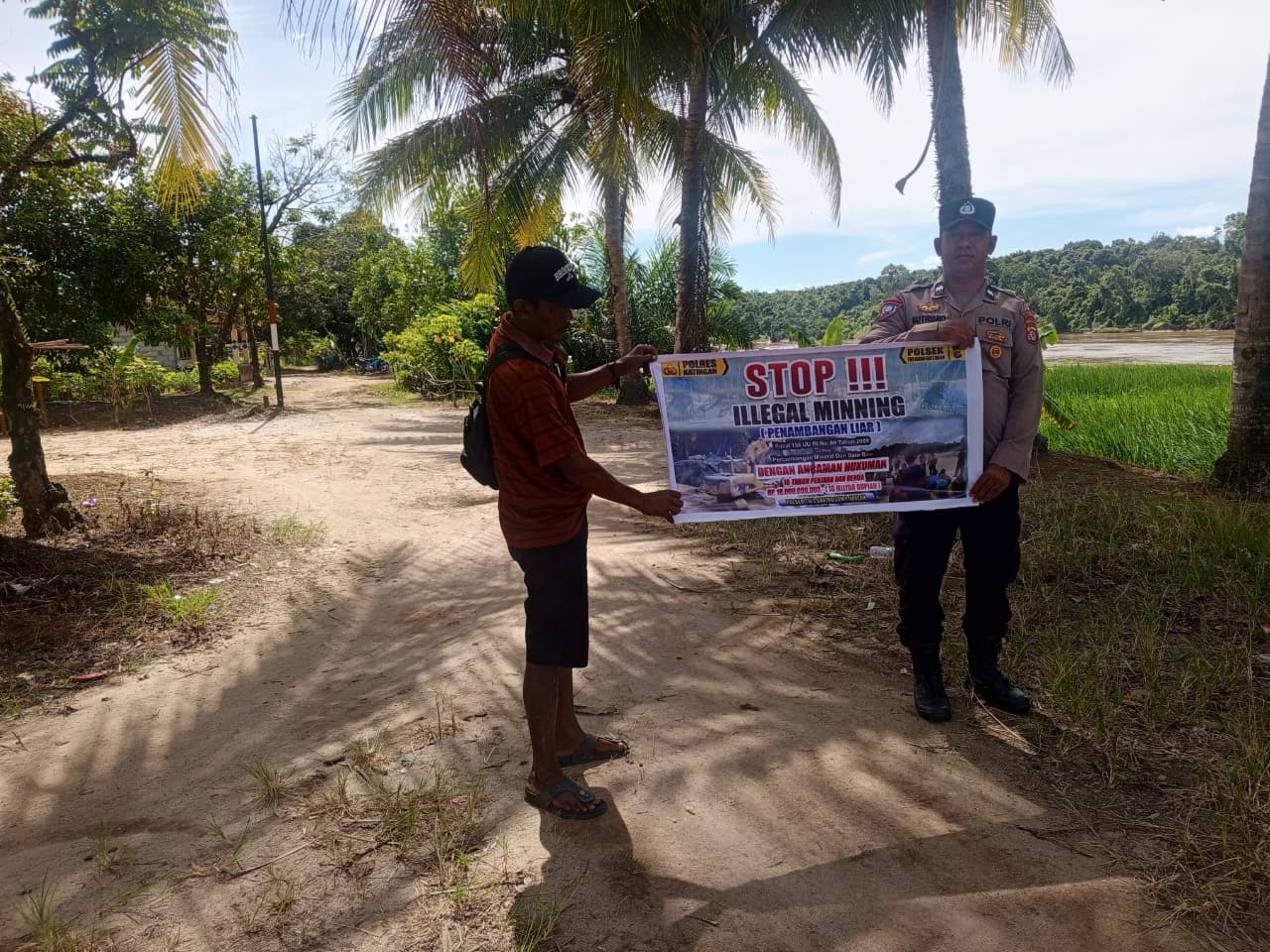 Polsek Tws Garing dan Pulau Malan rutin sosialisasi larangan ilegal Logging dan Meaning.