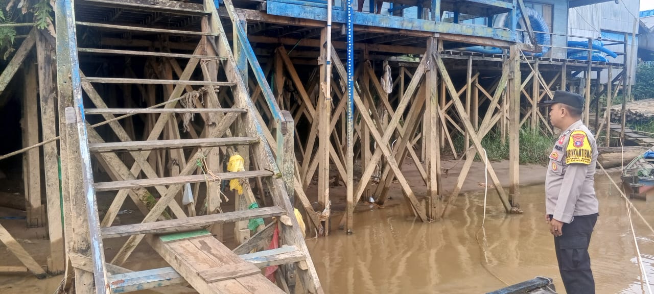 Debit Air terpantau normal, Polsek Katingan Hulu Imbau warga agar tetap selalu waspada.