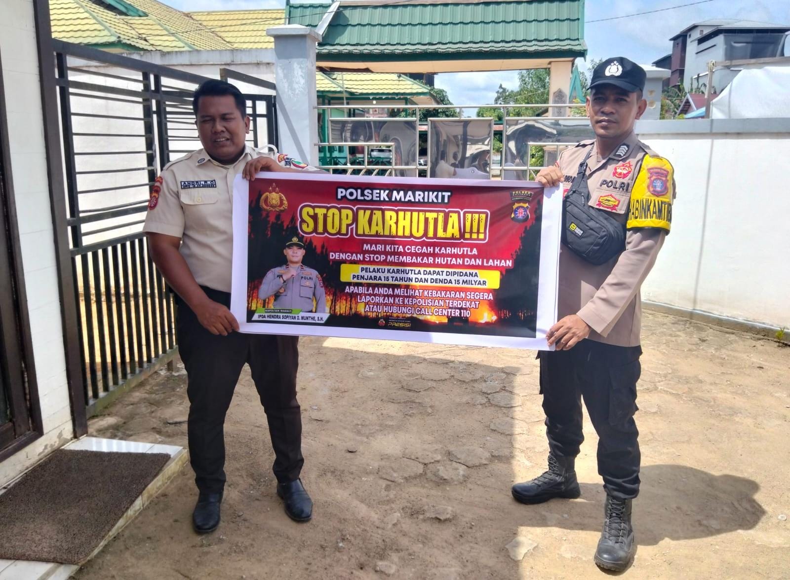 Upaya untuk Pencegahan Polsek Marikit Rutin Sosialisasi Karhutla diwilayah Kec. Marikit, Kab. Katingan.