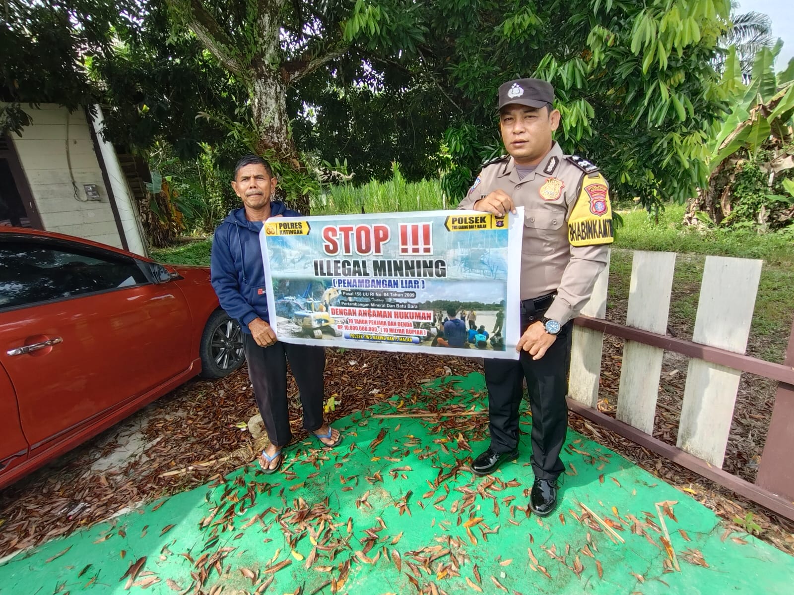 Polsek Tws Garing dan Pulau Malan rutin sosialisasi larangan ilegal Logging dan Meaning.