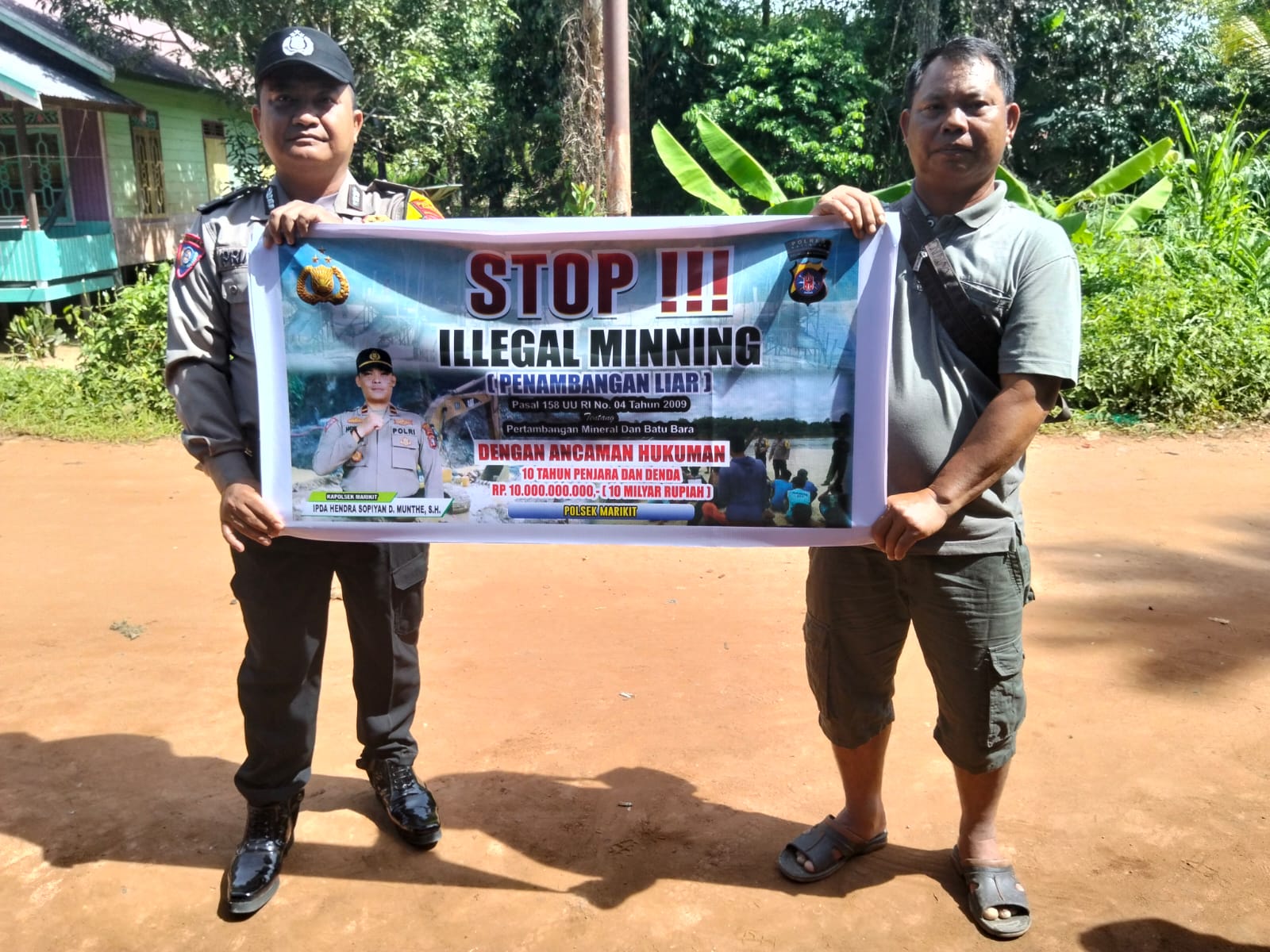 Sosialisasi ilegal Mining Personel Polsek Marikit Sambangi Warga…