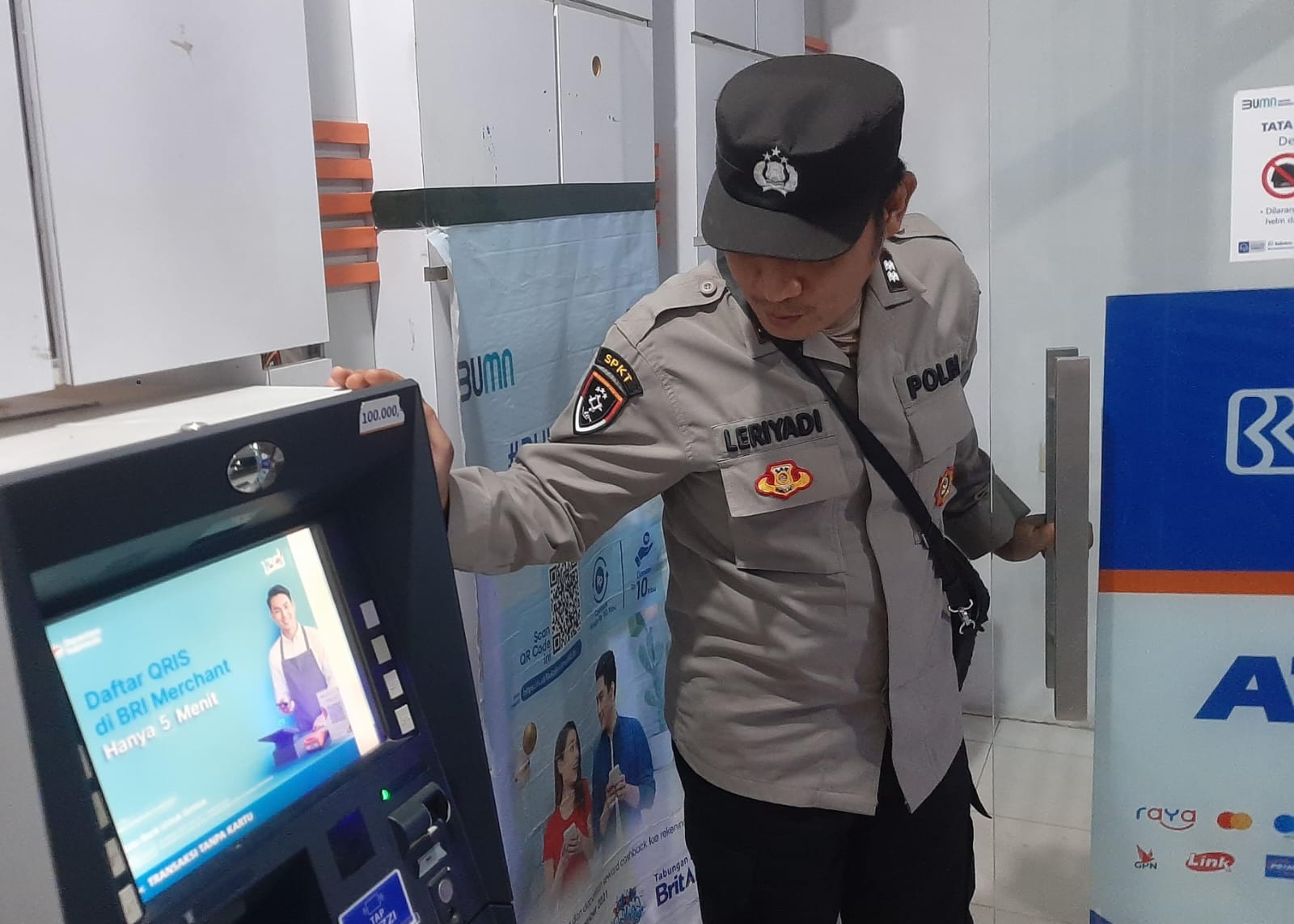 Piket Malam Polsek Bulik Patroli ke Perbankan (ATM) diwilkum Polsek Bulik