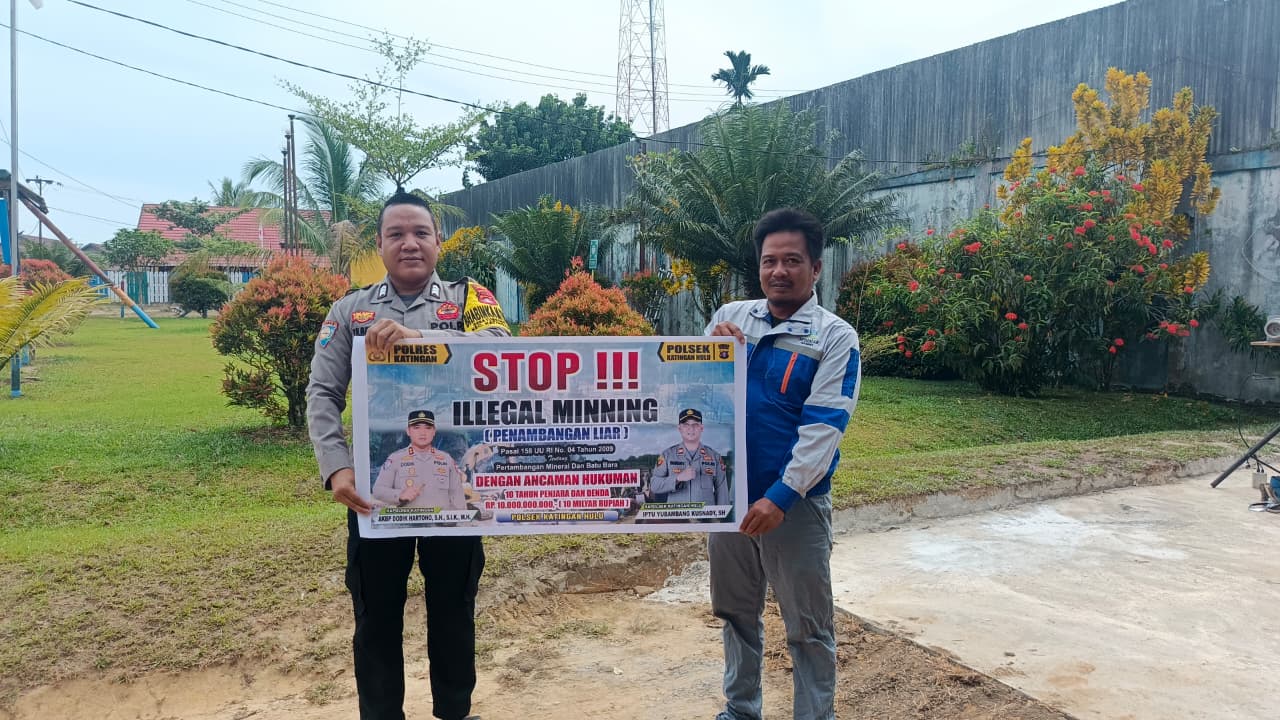 ‎Upaya pencegahan Penambangan Emas Tanpa Ijin (PETI) di Kecamatan Katingan Hulu dan Bukit Raya, Bhabinkamtibmas sosialisasi kepada masyarakat.
