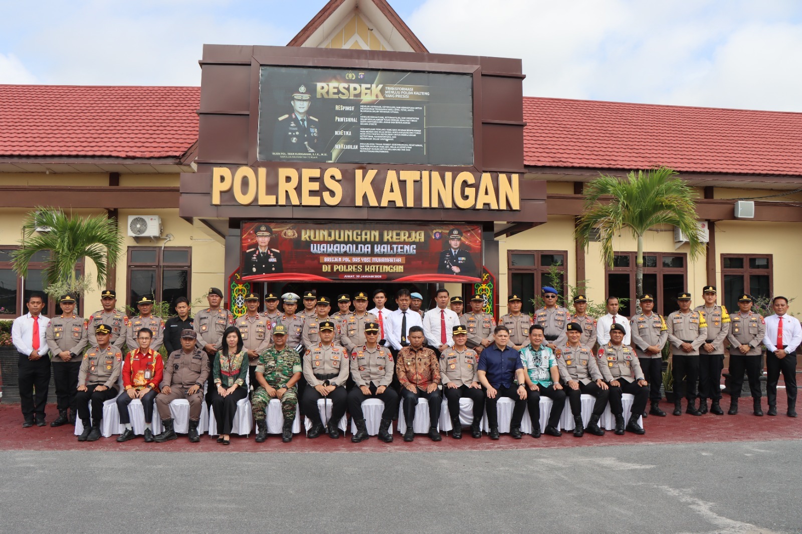 Saat Kunker di Polres Katingan, Wakapolda Kalteng Tekankan Pengoptimalan Fungsi Pamapta, Layanan 110 dan SPKT