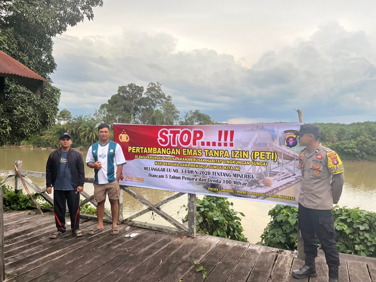 Polsek Lamandau Ajak Warga Patuhi Larangan Pertambangan Emas Tanpa Izin