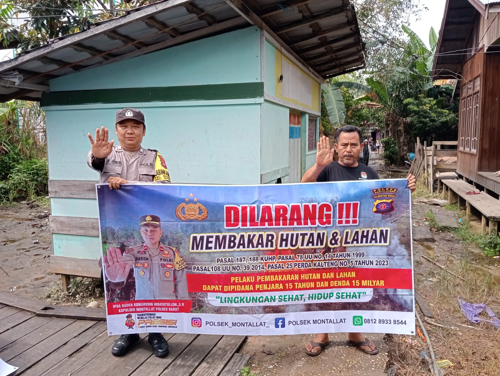 Polsek Montallat Gelar Sosialisasi Karhutla Untuk Meningkatkan Kesadaran Masyarakat