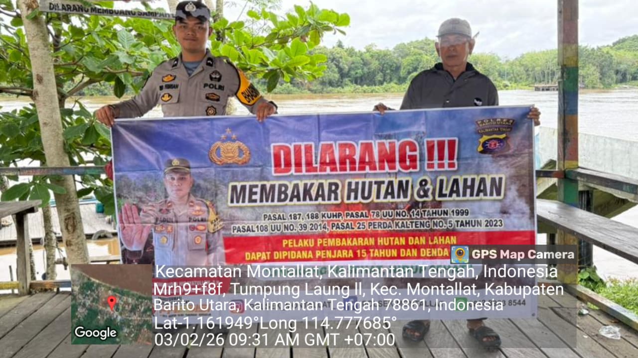 Polsek Montallat Gelar Sosialisasi Karhutla Untuk Meningkatkan Kesadaran Masyarakat