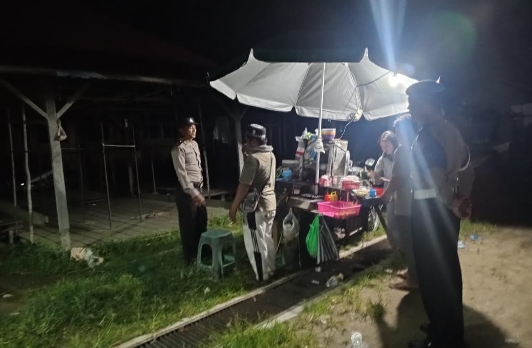 Jaga Kamtibmas, Polsek Tewang Sangalang Garing dan Pulau Malan Tingkatkan Patroli Malam.