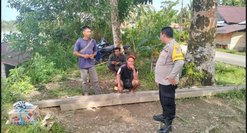 Perkuat Kamtibmas, Polsek Katingan Tengah Sambangi Warga