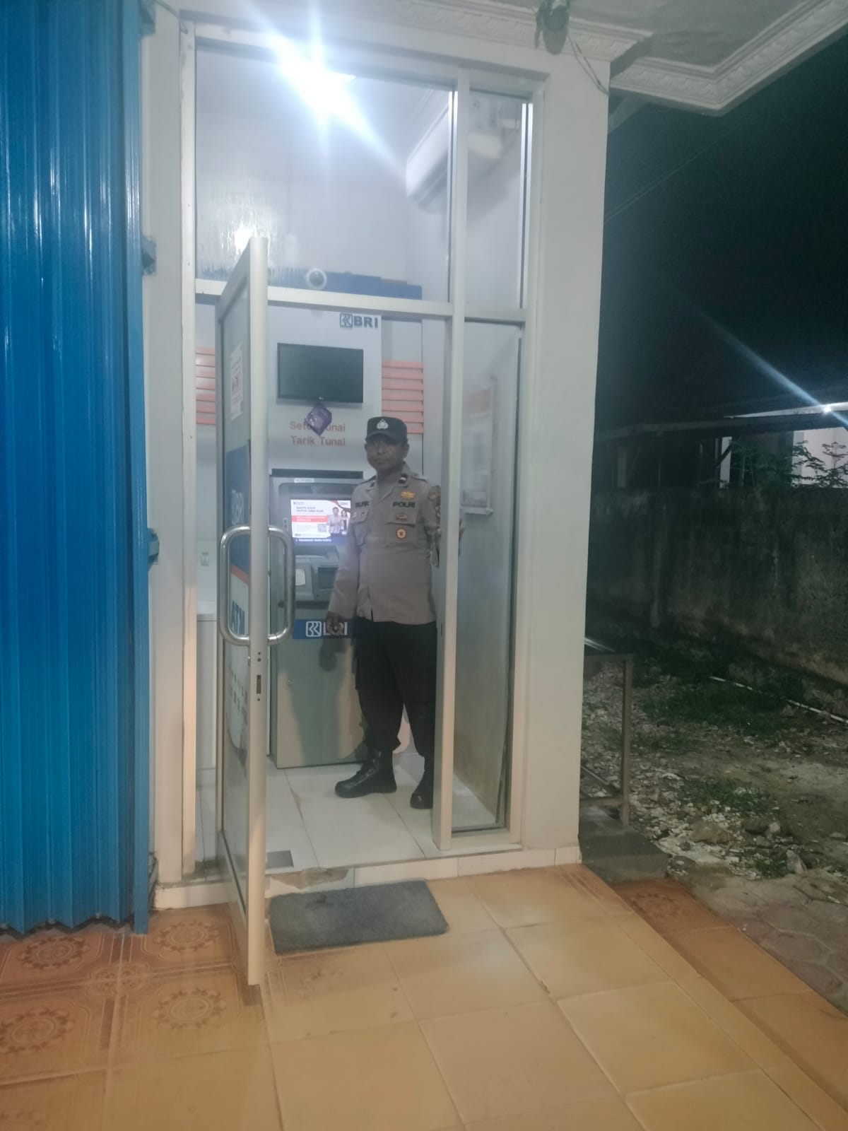 Piket Polsek Patroli ke Perbankan Atm