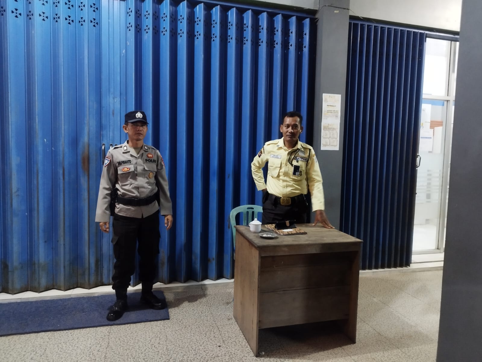 Ciptakan Rasa Aman, Polsek Bulik Patroli Dialogis dengan Satpam Bank