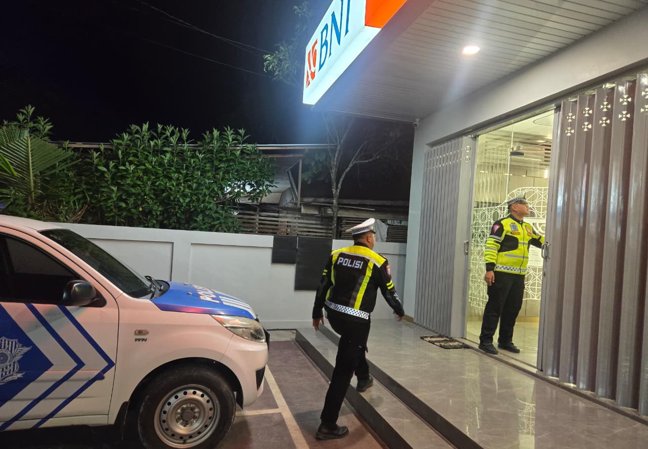 Piket Sat Lantas Patroli di Objek Vital diwilkum Polres Lamandau