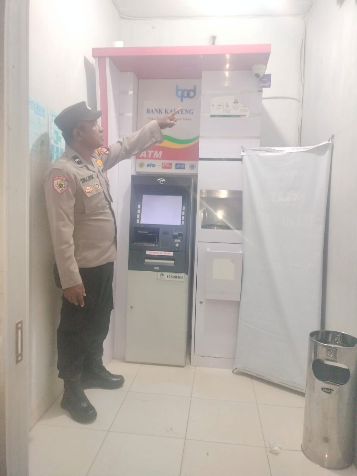 Piket Polsek Patroli ke Perbankan Atm