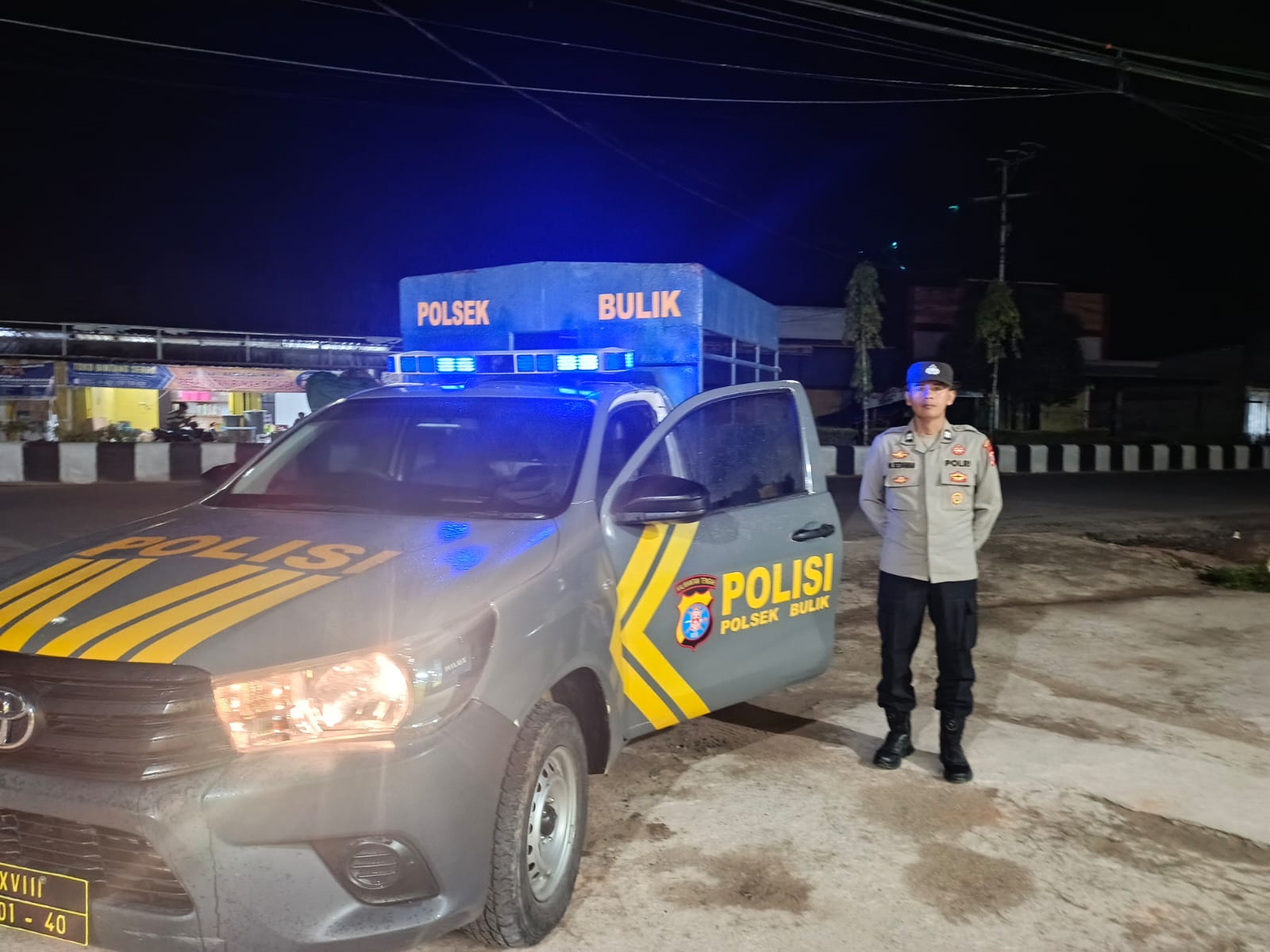 Cegah Gangguan Kamtibmas, Piket Polsek Bulik Patroli ATM