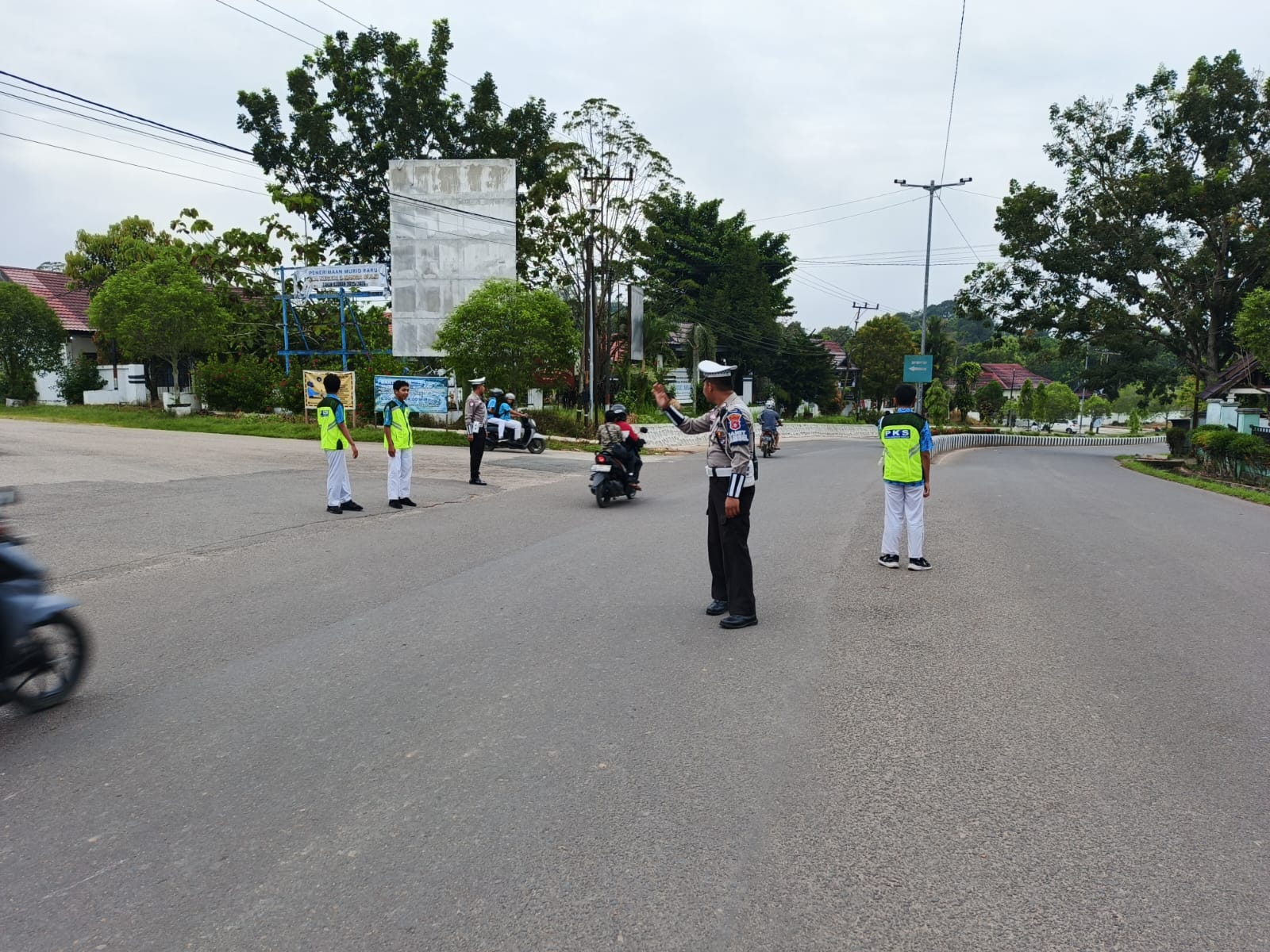 Ciptakan Kelancaran, Satlantas Polres Lamandau Atur Lalu Lintas Pagi Hari