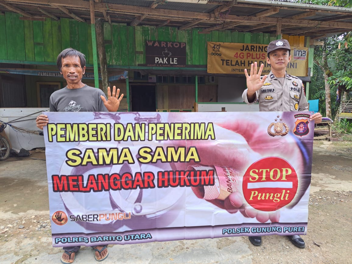 Polsek Gunung Purei Gencarkan Sosialisasi Saber Pungli di Kantor Pelayanan Publik