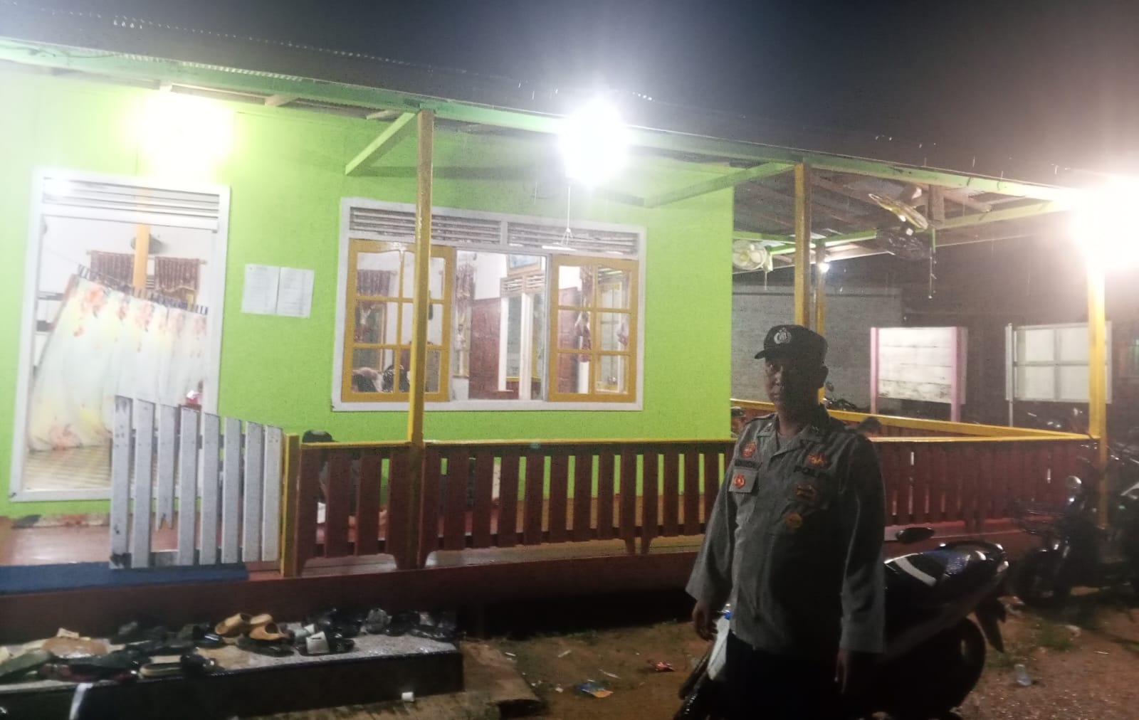 Ciptakan rasa aman selama Ramadhan 2026, Polsek Marikit Laks PAM dan Monitoring Ibadah Sholat Tarawih.