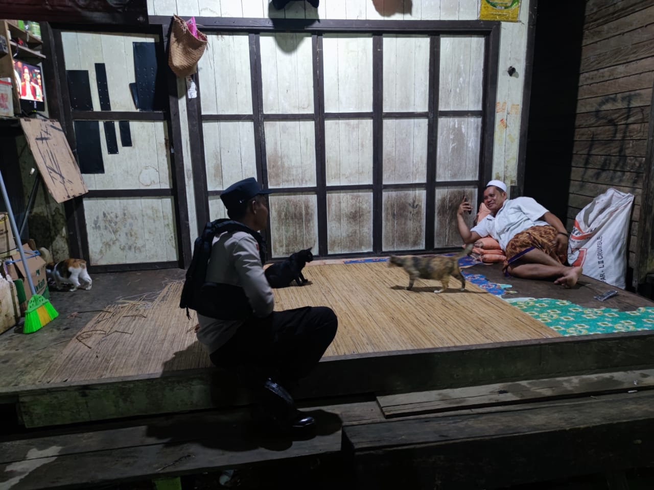 Pastikan Situasi Kondusif, Polsek Gunung Purei Gelar Patroli Dialogis